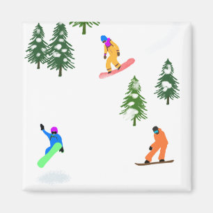 Freeride Snowboarder Snowboarding  Magnet
