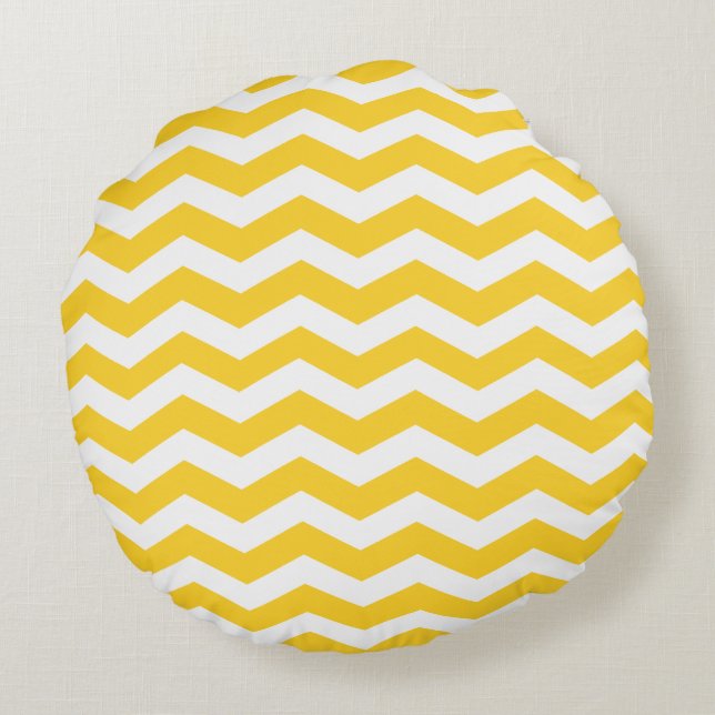 Freesia Chevron Pattern Round Pillows (Back)