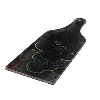 freesia flowers outlined cutting board