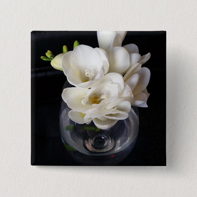 freesia night cup 2 inch square button (Front)