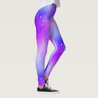 Freesia Purple Blacklight Leggings