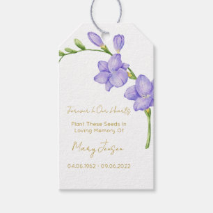 Freesia Seed Packet Memorial Funeral Gift Tags