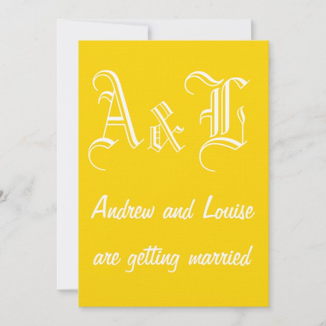 Freesia & White Faire-part de mariage (Devant)