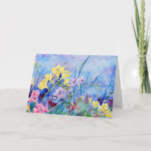 "Freesias" Blank Notecard