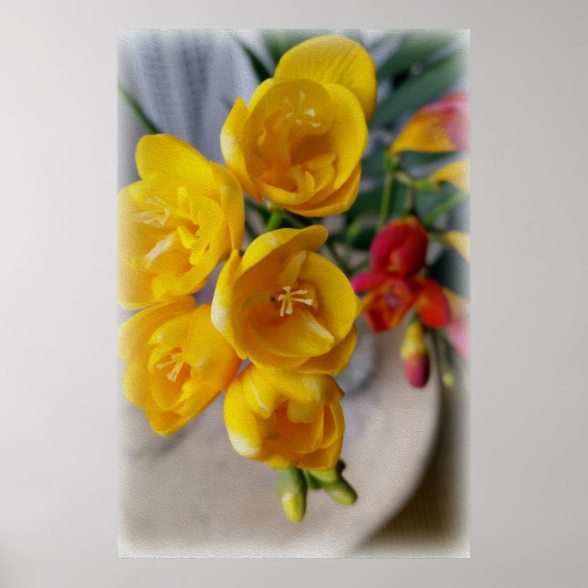 freesias bouquet poster (Front)