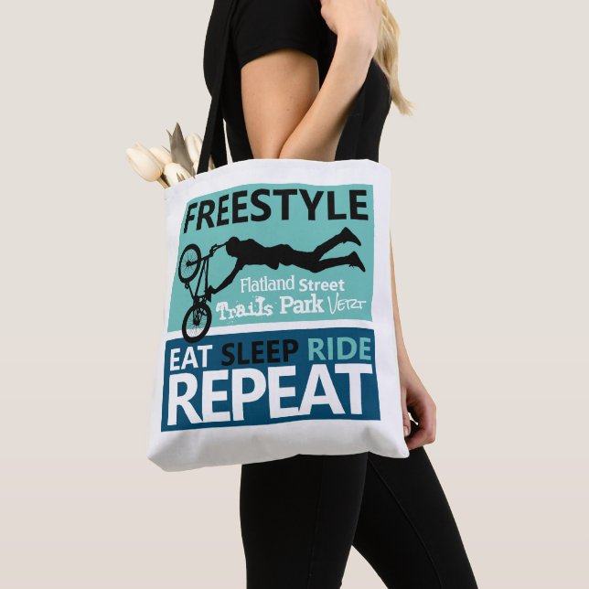 Freestyle Bike Motocross Tote Bag (Close Up)