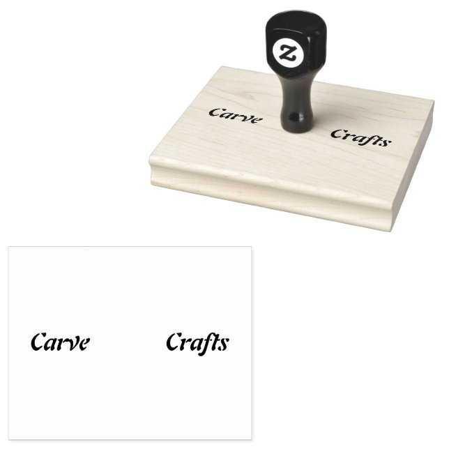 Freestyle Font Carve Crafts Text Block colour Rubber Stamp (Stamped)