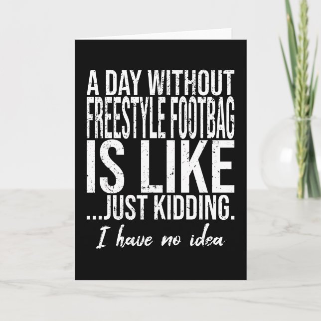Freestyle Football funny gift idea Card (Front)