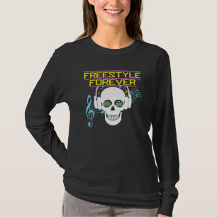 Freestyle Forever Skull with Headphone Jamming 80s T-Shirt
