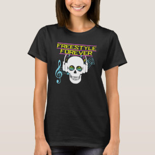 Freestyle Forever Skull with Headphone Jamming 80s T-Shirt