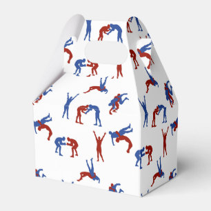 Freestyle Greco Roman Wrestling Pattern Favor Box