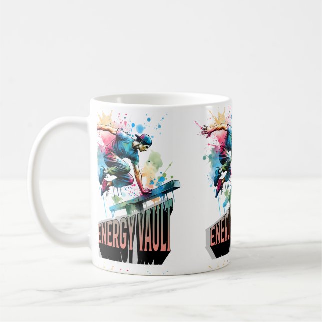 Freestyle Parkour Jump-Vault Burst Boy Coffee Mug (Left)