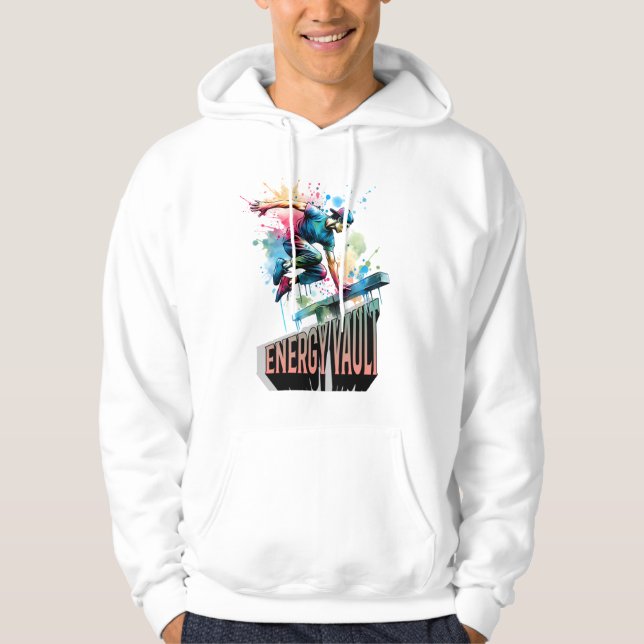 Freestyle Parkour Jump-Vault Burst Boy Hoodie (Front)