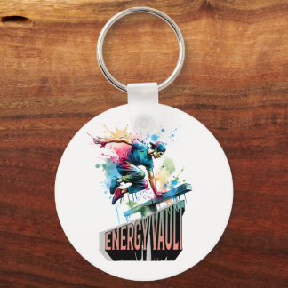 Freestyle Parkour Jump-Vault Burst Boy Keychain