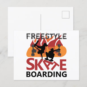 Freestyle Skateboarding Postcard