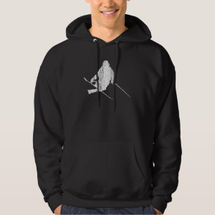 Freestyle Ski Skier Skiing Halfpipe Vintage Cool Hoodie