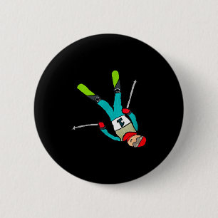 Freestyle skiing  2 inch round button