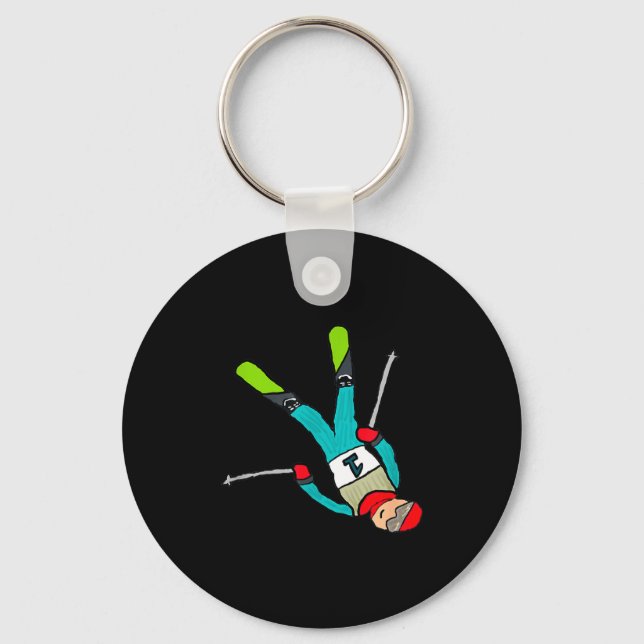 Freestyle skiing  keychain (Front)