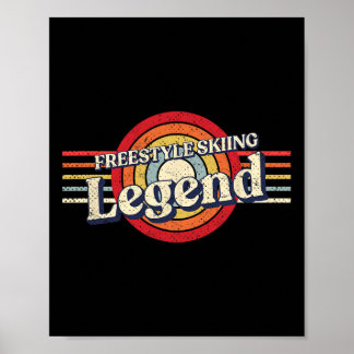 Freestyle Skiing Legend Winter Sports Funny Freest Poster