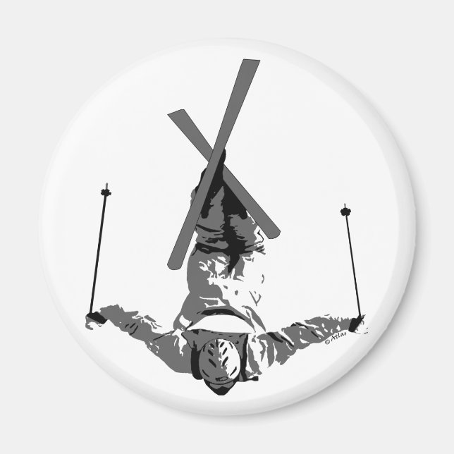 Freestyle Skiing Magnet (Front)