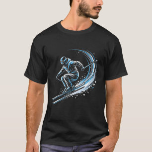 Freestyle Skiing Skier Action Winter Sports Art T-Shirt