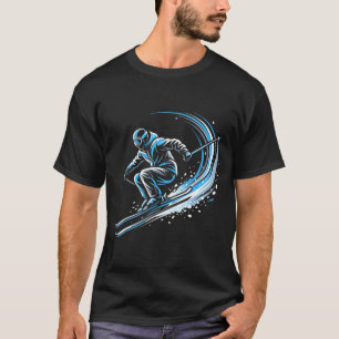 Freestyle skiing skier action winter sports art T-Shirt