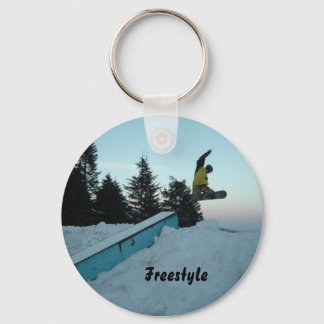 Freestyle Snow Boarder Keychain
