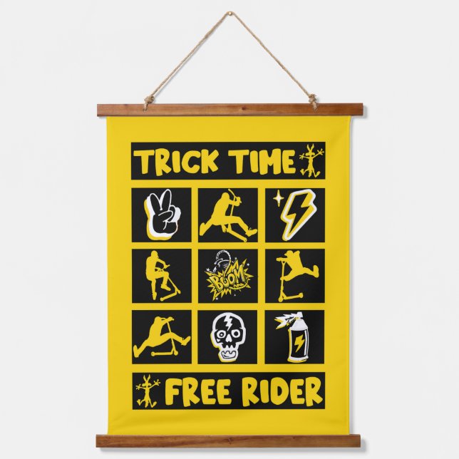 Freestyle Trick Scooter Hanging Tapestry (Front)