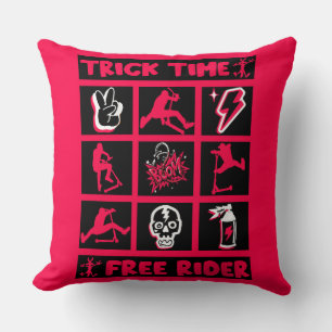 Freestyle Trick Scooter Throw Pillow