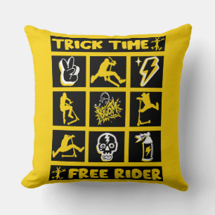 Freestyle Trick Scooter Throw Pillow