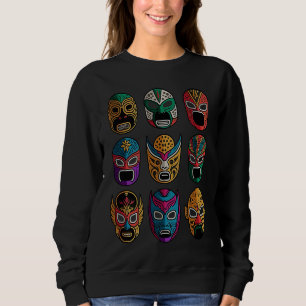 Freestyle Wrestling Retro Lucha Libre Masks Sweatshirt