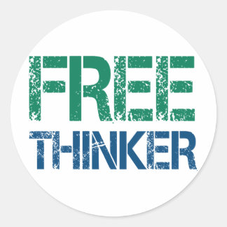 freethinker classic round sticker