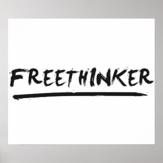 Freethinker Paintbrush Poster