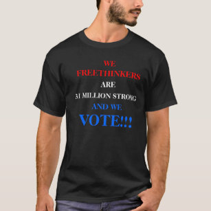 Freethinker voter male black t-shirt