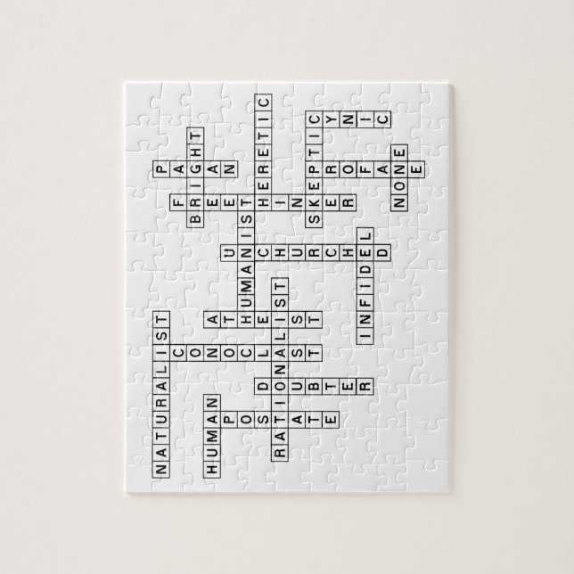 Freethought Crossword Jigsaw Puzzle (Vertical)
