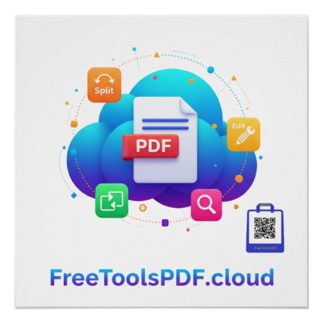 FreeToolsPDF – Fun Digital Power on Your Shirt! Poster (Front)
