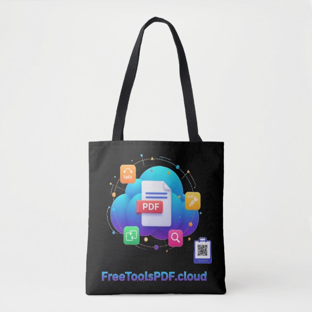 FreeToolsPDF – Fun Digital Power on Your Shirt! Tote Bag (Front)