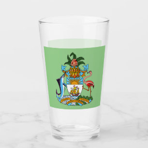 Freetown, Bahamas Ship with Flamingo (Eleuthera) Glass