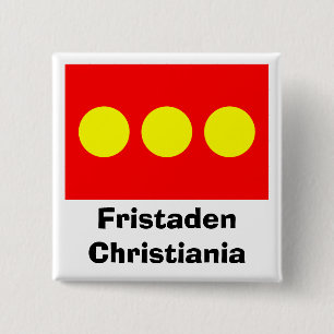 Freetown Christiania Flag 2 Inch Square Button