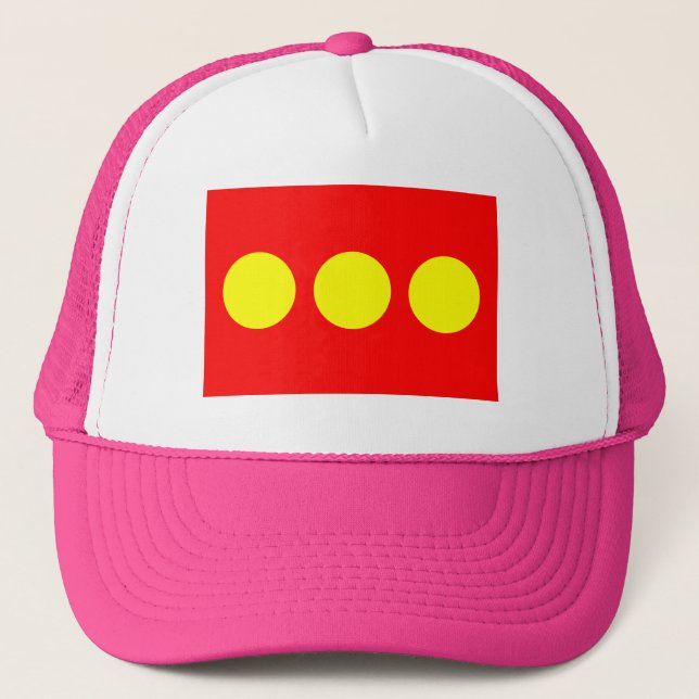 Freetown Christiania Flag Trucker Hat (Front)