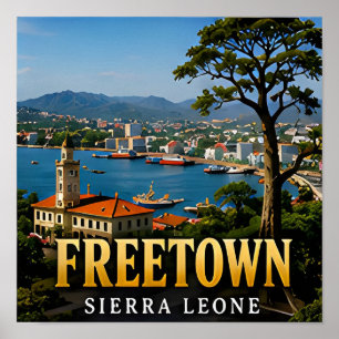 Freetown Harbour and Atlantic Beauty Poster