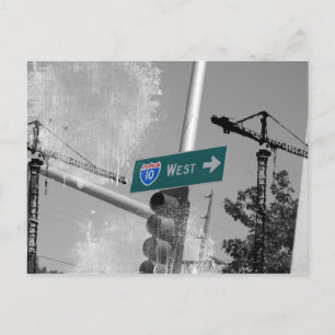 Freeway 10 West Sign Postcard
