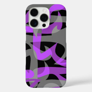 Freeway Abstract Retro Psychedelic Violet iPhone 16 Pro Case