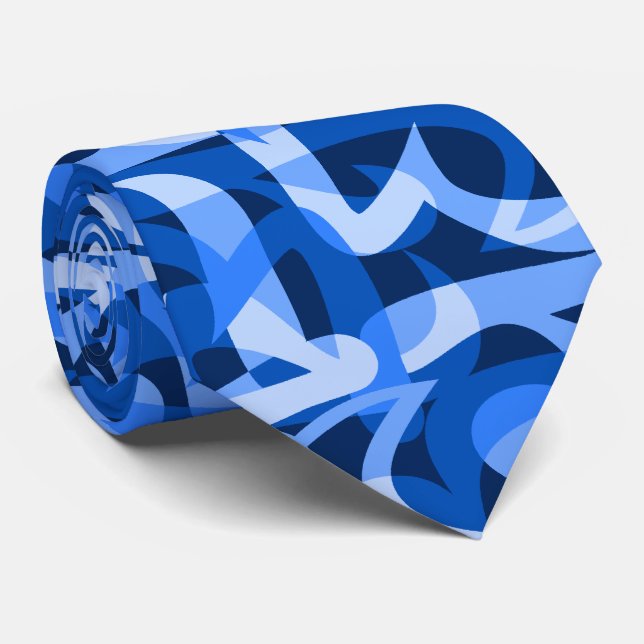 Freeway Abstract Retro Two-Side Print Tie (Rolled)