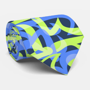 Freeway Abstract Retro Two-Side Print Tie