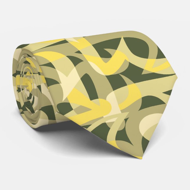 Freeway Abstract Retro Two-Side Print Tie (Rolled)
