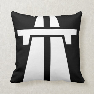 Freeway, Motorway, Autobahn - White Throw Pillow