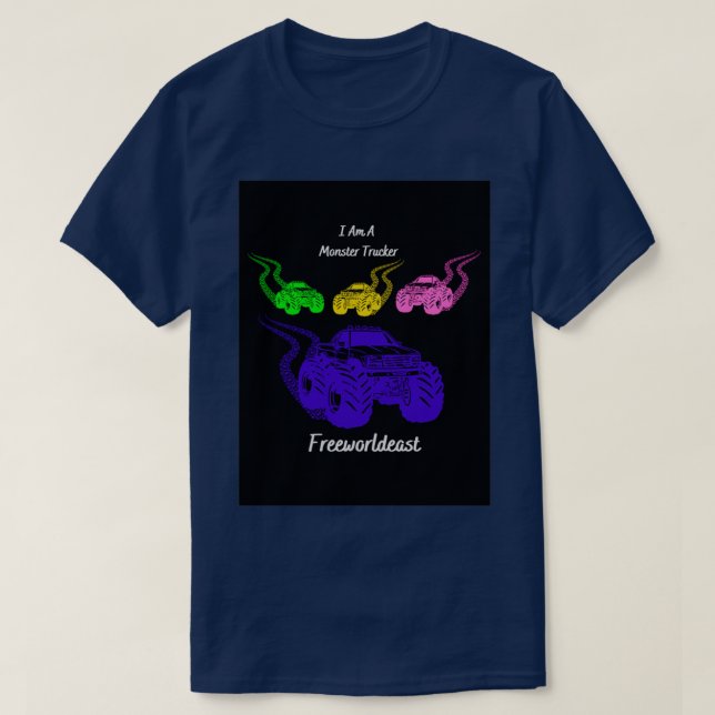 Freeworldeast Monster Trucker T-Shirt (Design Front)