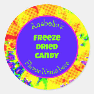 Freeze Dried Candy Colourful Personalized Label