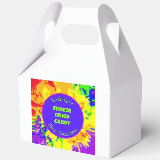 Freeze Dried Candy Colourful Personalized Label Favor Box (Front)